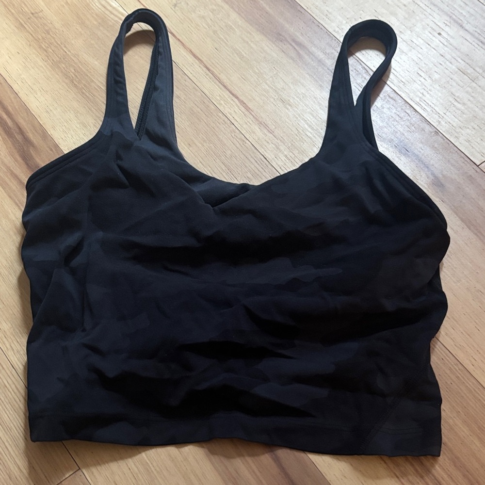 lululemon athletica Black Camo  Crop Top